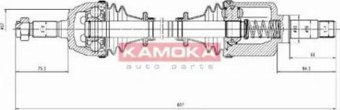 Kamoka CT1138952 - Приводний вал autocars.com.ua