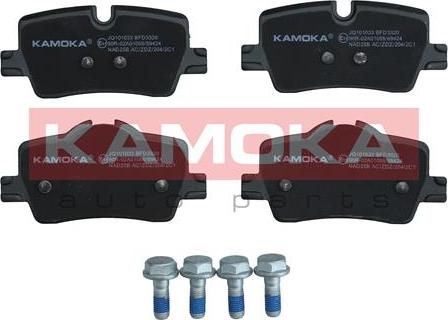 Kamoka JQ101033 - Гальмівні колодки, дискові гальма autocars.com.ua