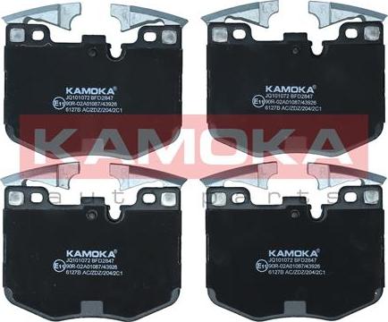 Kamoka JQ101072 - Гальмівні колодки, дискові гальма autocars.com.ua