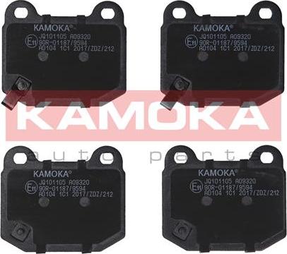 Kamoka JQ101105 - Тормозные колодки, дисковые, комплект avtokuzovplus.com.ua