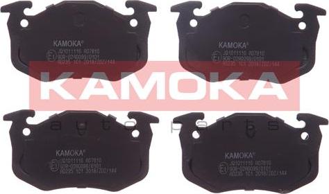 Kamoka JQ1011116 - Тормозные колодки, дисковые, комплект autodnr.net