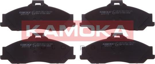 Kamoka JQ101178 - Тормозные колодки, дисковые, комплект avtokuzovplus.com.ua