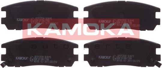 Kamoka JQ1012034 - Тормозные колодки, дисковые, комплект autodnr.net