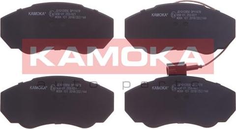 Kamoka JQ1012956 - Тормозные колодки, дисковые, комплект avtokuzovplus.com.ua