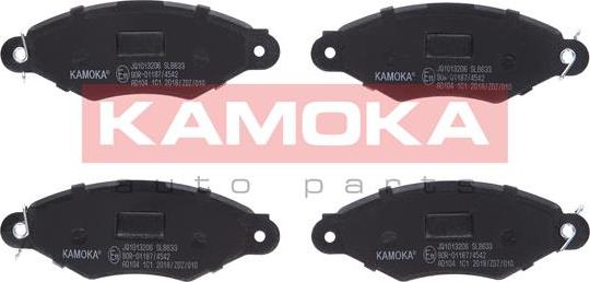 Kamoka JQ1013206 - Тормозные колодки, дисковые, комплект avtokuzovplus.com.ua