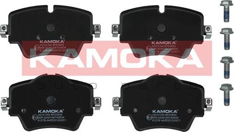 Kamoka JQ101354 - Тормозные колодки, дисковые, комплект avtokuzovplus.com.ua