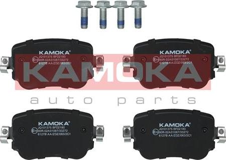 Kamoka JQ101375 - Гальмівні колодки, дискові гальма autocars.com.ua