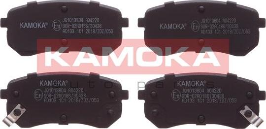 Kamoka JQ1013804 - Гальмівні колодки, дискові гальма autocars.com.ua