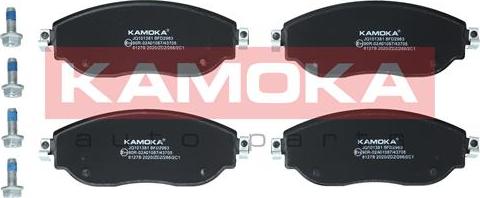 Kamoka JQ101381 - Тормозные колодки, дисковые, комплект avtokuzovplus.com.ua