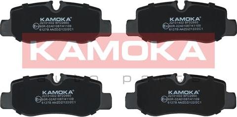Kamoka JQ101402 - Гальмівні колодки, дискові гальма autocars.com.ua