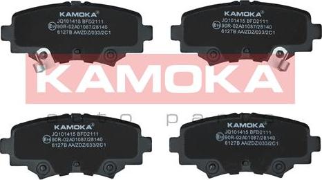 Kamoka JQ101415 - Тормозные колодки, дисковые, комплект autodnr.net