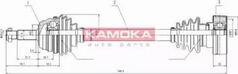 Kamoka VW1138919 - Приводной вал avtokuzovplus.com.ua