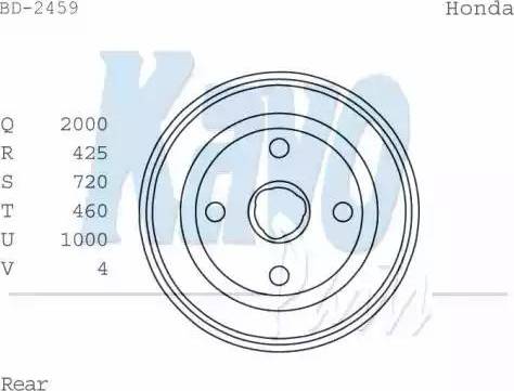 Kavo Parts BD-2459 - Гальмівний барабан autocars.com.ua