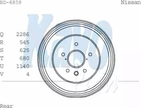 Kavo Parts BD-6858 - Тормозной барабан avtokuzovplus.com.ua