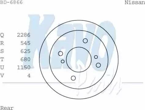 Kavo Parts BD-6866 - Гальмівний барабан autocars.com.ua