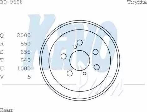 Kavo Parts BD-9608 - Гальмівний барабан autocars.com.ua