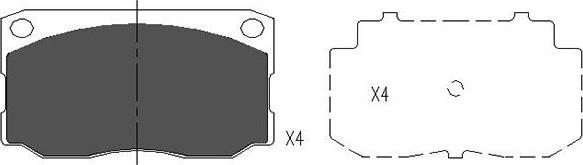 Kavo Parts BP-3051 - Гальмівні колодки, дискові гальма autocars.com.ua