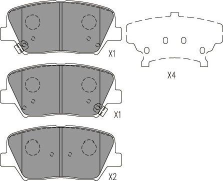 Kavo Parts BP-3059 - Тормозные колодки, дисковые, комплект autodnr.net