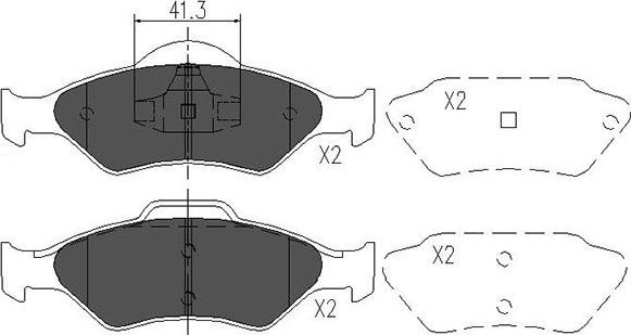 Kavo Parts KBP-4561 - Гальмівні колодки, дискові гальма autocars.com.ua