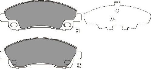 Kavo Parts BP-5556 - Гальмівні колодки, дискові гальма autocars.com.ua