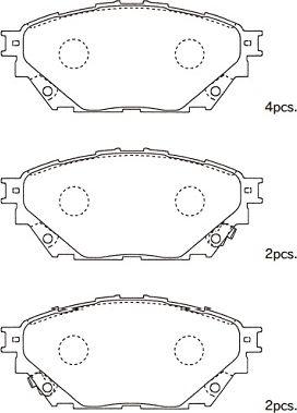 Kavo Parts KBP-5558 - Гальмівні колодки, дискові гальма autocars.com.ua