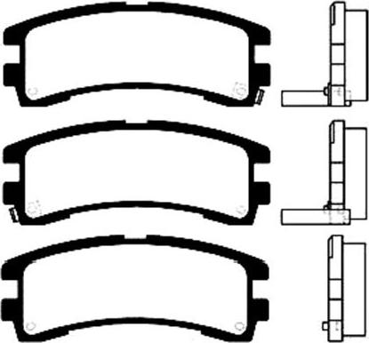 Japanparts JPP-128 - Гальмівні колодки, дискові гальма autocars.com.ua