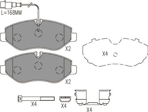 Kavo Parts BP-6612 - Тормозные колодки, дисковые, комплект avtokuzovplus.com.ua