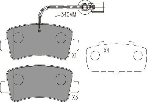 Kavo Parts BP-6629 - Тормозные колодки, дисковые, комплект avtokuzovplus.com.ua