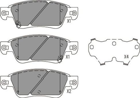 Kavo Parts BP-6633 - Гальмівні колодки, дискові гальма autocars.com.ua