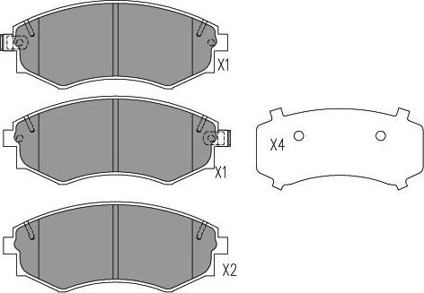 Kavo Parts BP-7502 - Тормозные колодки, дисковые, комплект avtokuzovplus.com.ua