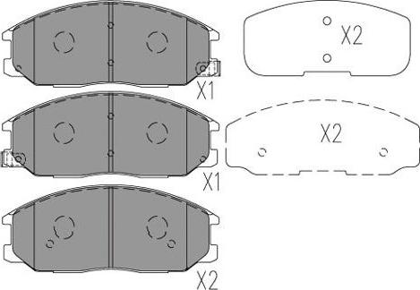 Kavo Parts BP-7510 - Гальмівні колодки, дискові гальма autocars.com.ua