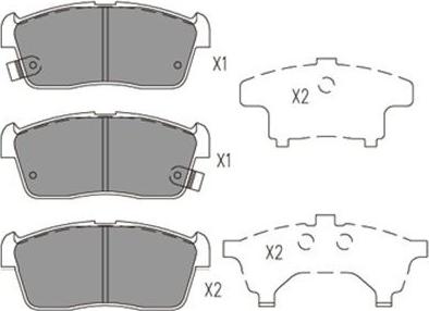 Kavo Parts BP-8533 - Гальмівні колодки, дискові гальма autocars.com.ua