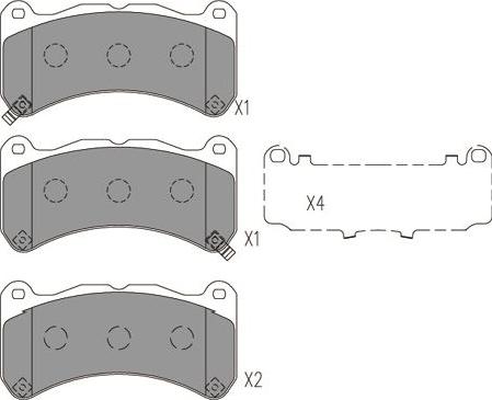 Kavo Parts BP-9157 - Тормозные колодки, дисковые, комплект avtokuzovplus.com.ua