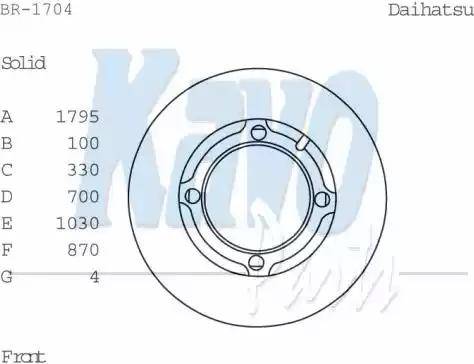 Kavo Parts BR-1704 - Гальмівний диск autocars.com.ua