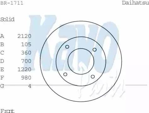 Kavo Parts BR-1711 - Гальмівний диск autocars.com.ua