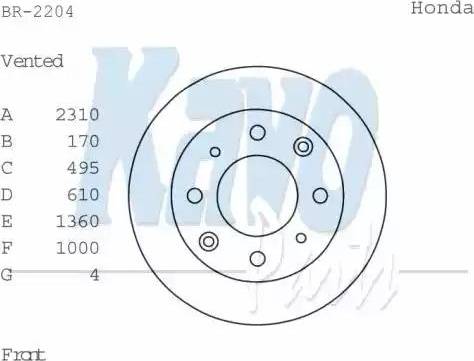 Kavo Parts BR-2204 - Тормозной диск autodnr.net