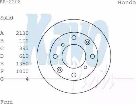 Kavo Parts BR-2208 - Тормозной диск avtokuzovplus.com.ua