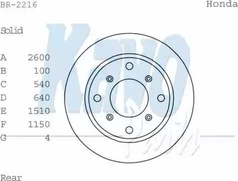 Kavo Parts BR-2216 - Тормозной диск avtokuzovplus.com.ua