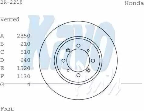 Kavo Parts BR-2218 - Тормозной диск autodnr.net