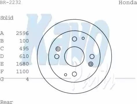 Kavo Parts BR-2232 - Гальмівний диск autocars.com.ua