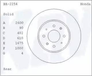 Kavo Parts BR-2254 - Гальмівний диск autocars.com.ua