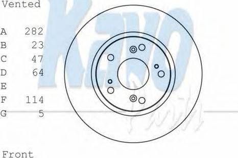 Kavo Parts BR-2264 - Гальмівний диск autocars.com.ua