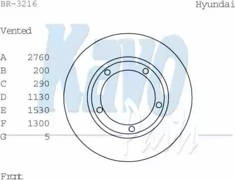 Kavo Parts BR-3216 - Гальмівний диск autocars.com.ua