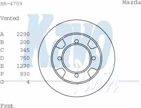 Kavo Parts BR-4709 - Тормозной диск avtokuzovplus.com.ua