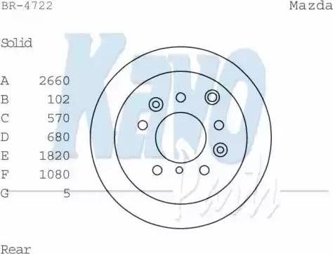 Kavo Parts BR-4722 - Гальмівний диск autocars.com.ua