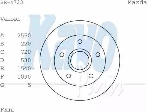 Kavo Parts BR-4723 - Гальмівний диск autocars.com.ua