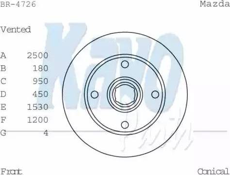 Kavo Parts BR-4726 - Гальмівний диск autocars.com.ua