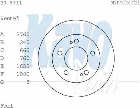 Kavo Parts BR-5711 - Гальмівний диск autocars.com.ua