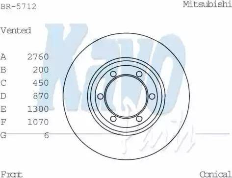 Kavo Parts BR-5712 - Тормозной диск avtokuzovplus.com.ua