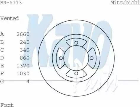 Kavo Parts BR-5713 - Гальмівний диск autocars.com.ua